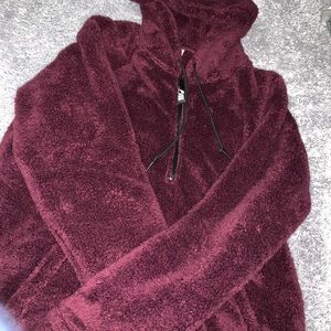 PINK Sherpa zip up NWT